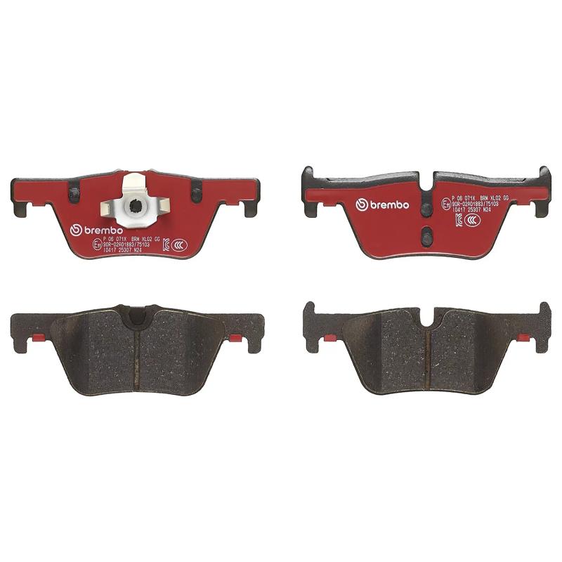 Jeu de 4 plaquettes de frein arrière BREMBO P 06 071X - Visuel 2