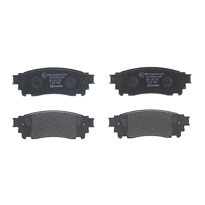 Jeu de 4 plaquettes de frein arrière BREMBO P 83 166 - Visuel 2