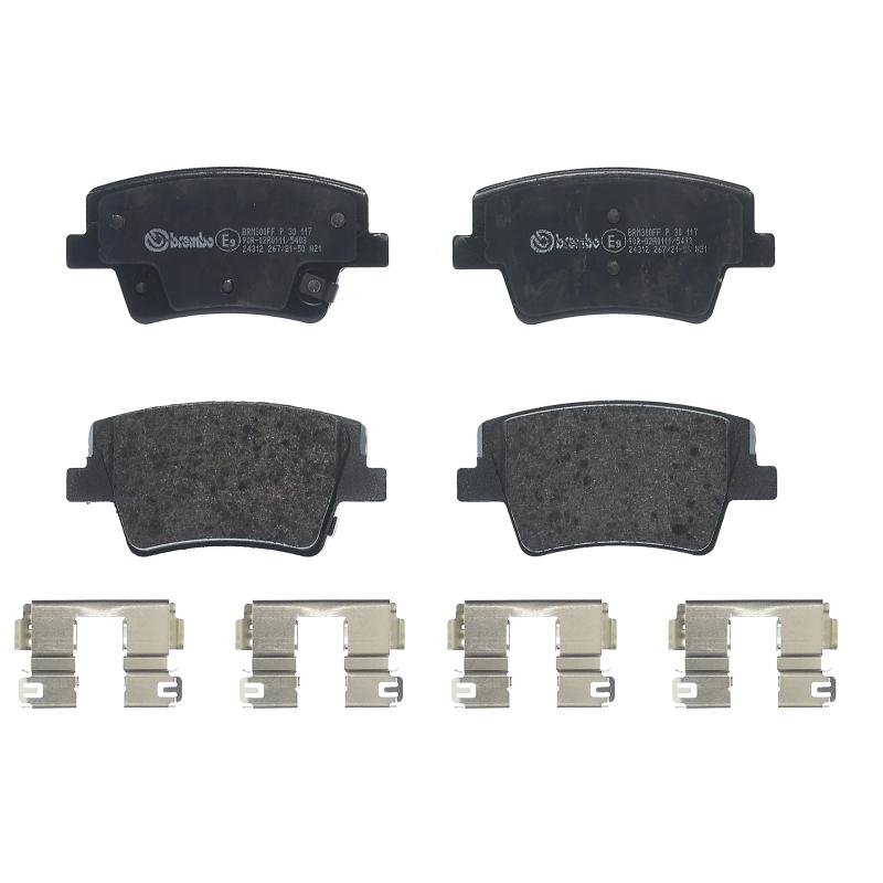 Jeu de 4 plaquettes de frein arrière BREMBO P 30 117 - Visuel 2