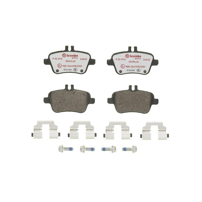 Jeu de 4 plaquettes de frein arrière BREMBO P 50 091X - Visuel 2