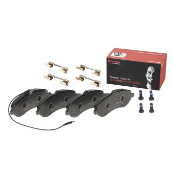 Jeu de 4 plaquettes de frein avant BREMBO [P 61 096]