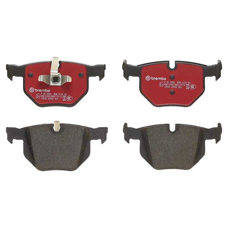 Jeu de 4 plaquettes de frein arrière BREMBO P 06 039X - Visuel 2