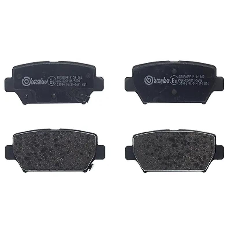 Jeu de 4 plaquettes de frein arrière BREMBO P 54 062 - Visuel 2