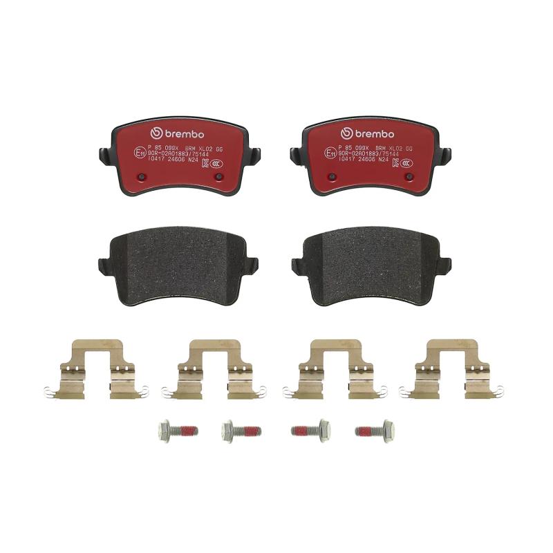 Jeu de 4 plaquettes de frein arrière BREMBO P 85 099X - Visuel 2