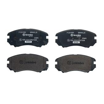 Jeu de 4 plaquettes de frein avant BREMBO OEM 581012EA21