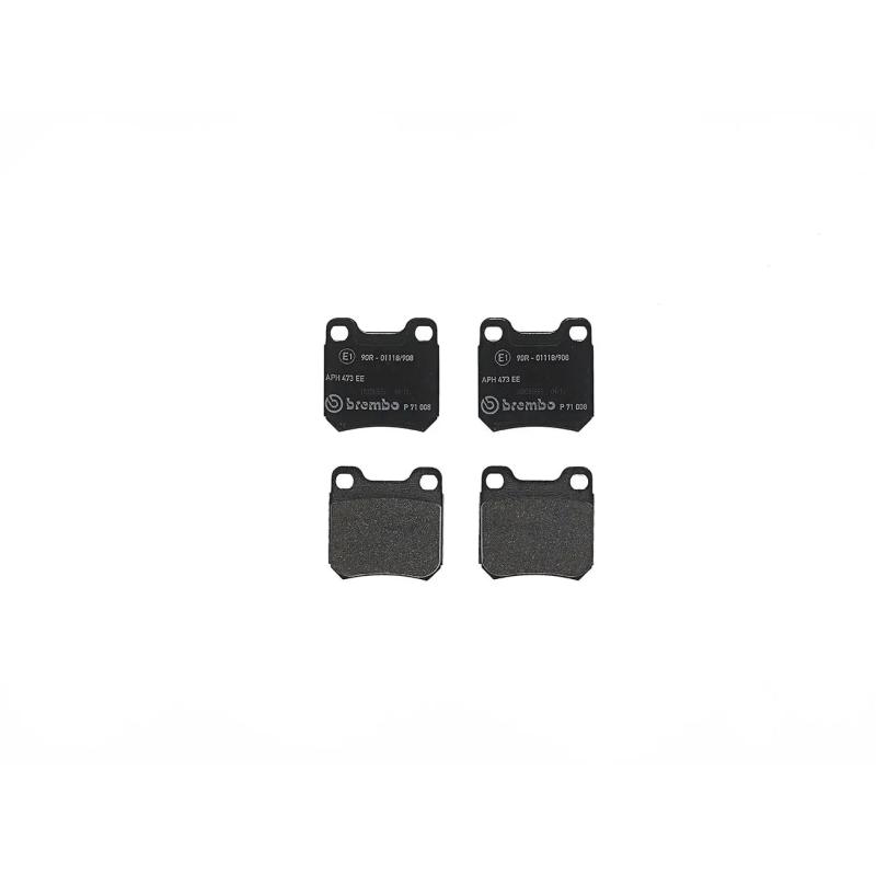 Jeu de 4 plaquettes de frein arrière BREMBO P 71 008 - Visuel 1
