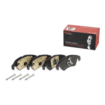 Jeu de 4 plaquettes de frein avant BREMBO OEM 9M512K021BE