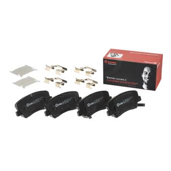 Jeu de 4 plaquettes de frein arrière BREMBO P 30 089 pour HYUNDAI H350 2.5 CRDI - 150cv