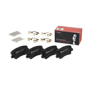 Jeu de 4 plaquettes de frein arrière BREMBO P 30 085 pour HYUNDAI H350 2.5 CRDI - 150cv