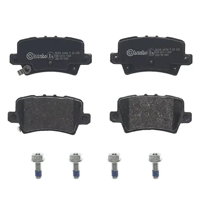 Jeu de 4 plaquettes de frein arrière BREMBO P 28 038 - Visuel 2