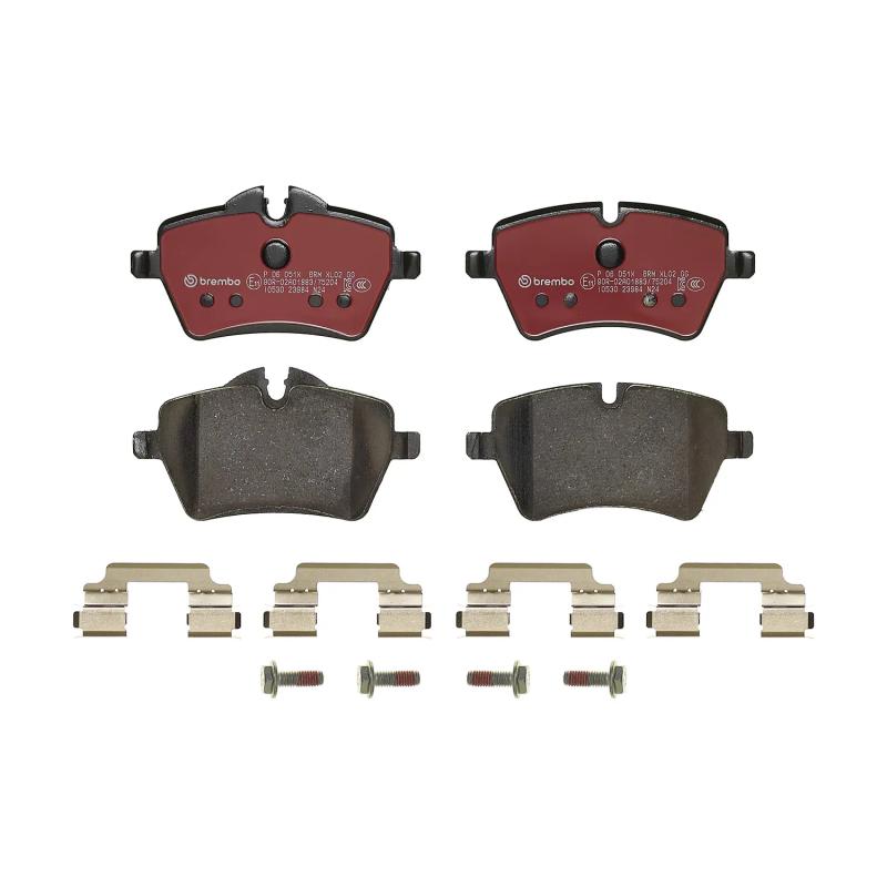 Jeu de 4 plaquettes de frein avant BREMBO P 06 051X - Visuel 2