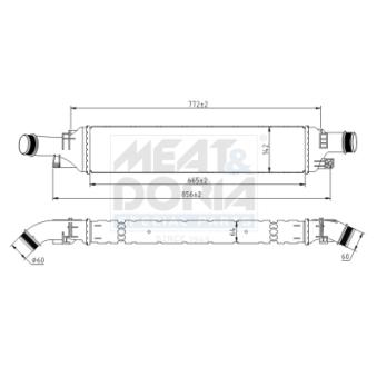 Refroidisseur d'air de suralimentation MEAT & DORIA OEM 8u0145803b