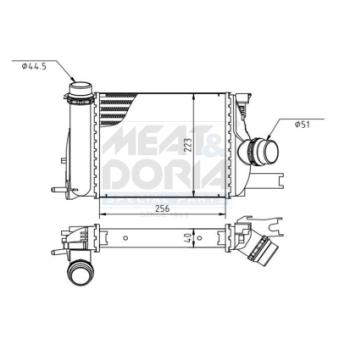 Refroidisseur d'air de suralimentation MEAT & DORIA OEM 144963014R Refroidisseur d'air de suralimentation MEAT & DORIA OEM 144963014R