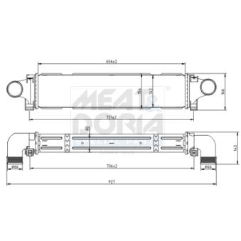 Refroidisseur d'air de suralimentation MEAT & DORIA OEM 31338236