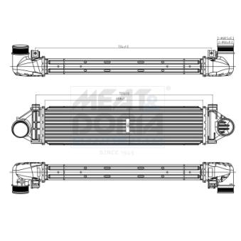 Refroidisseur d'air de suralimentation MEAT & DORIA 995096