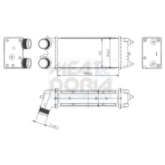 Refroidisseur d'air de suralimentation MEAT & DORIA 995097 pour FORD TRANSIT COURIER 1.5 TDCi - 95cv