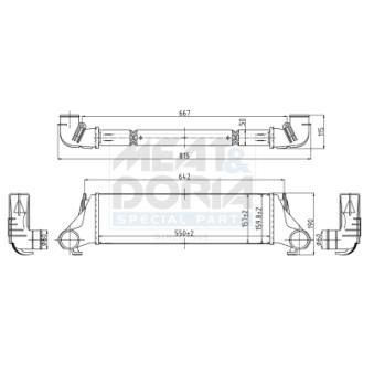 Refroidisseur d'air de suralimentation MEAT & DORIA 995116 pour FORD KA 3.0d - 184cv Refroidisseur d'air de suralimentation MEAT & DORIA 995116 pour FORD KA 3.0d - 184cv