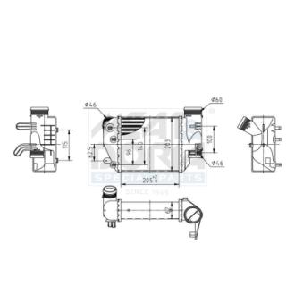 Refroidisseur d'air de suralimentation MEAT & DORIA OEM 4F0145806E