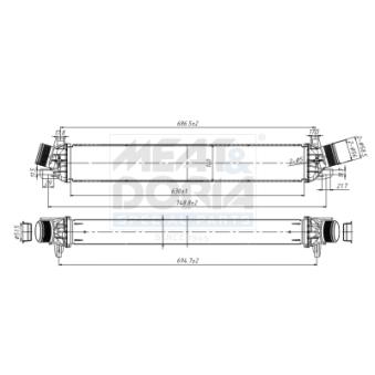 Refroidisseur d'air de suralimentation MEAT & DORIA OEM 50517002