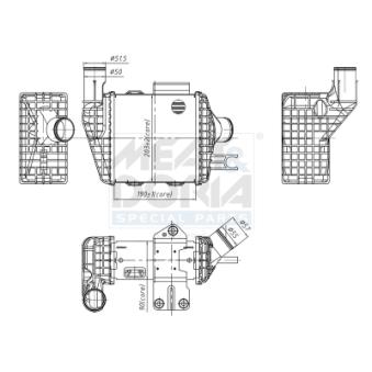 Refroidisseur d'air de suralimentation MEAT & DORIA OEM 2827127251 Refroidisseur d'air de suralimentation MEAT & DORIA OEM 2827127251
