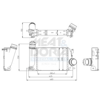 Refroidisseur d'air de suralimentation MEAT & DORIA OEM 144614ED0A