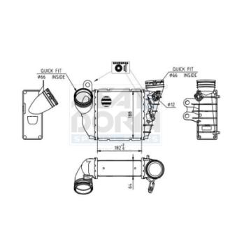 Refroidisseur d'air de suralimentation MEAT & DORIA OEM 1J0145805E Refroidisseur d'air de suralimentation MEAT & DORIA OEM 1J0145805E
