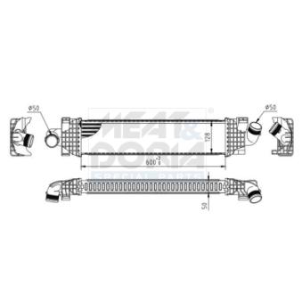 Refroidisseur d'air de suralimentation MEAT & DORIA 995330 pour FORD C-MAX 2.0 TDCi - 136cv