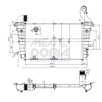 Refroidisseur d'air de suralimentation MEAT & DORIA OEM 13223394 Refroidisseur d'air de suralimentation MEAT & DORIA OEM 13223394