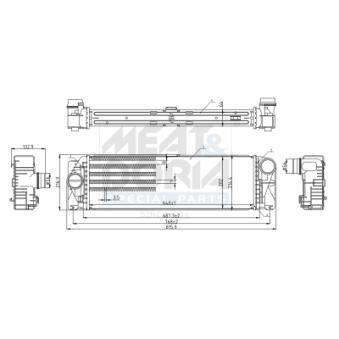 Refroidisseur d'air de suralimentation MEAT & DORIA OEM 9075011600