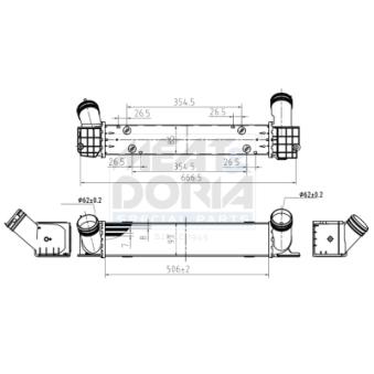 Refroidisseur d'air de suralimentation MEAT & DORIA 995358 pour BMW Série 3 320 d xDrive - 184cv
