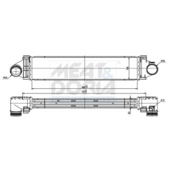 Refroidisseur d'air de suralimentation MEAT & DORIA 995235 pour FORD C-MAX 2.0 TDCi - 136cv