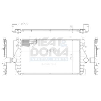 Refroidisseur d'air de suralimentation MEAT & DORIA 995373 Refroidisseur d'air de suralimentation MEAT & DORIA 995373
