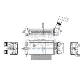 Refroidisseur d'air de suralimentation MEAT & DORIA 995517 pour FORD TRANSIT COURIER 1.5 TDCi - 95cv