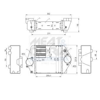 Refroidisseur d'air de suralimentation MEAT & DORIA OEM RF5C13565