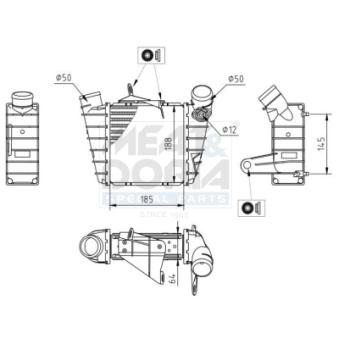 Refroidisseur d'air de suralimentation MEAT & DORIA OEM 6q0145804a