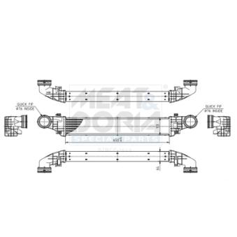 Refroidisseur d'air de suralimentation MEAT & DORIA 995392 pour MERCEDES-BENZ CLASSE E E 280 CDI - 190cv