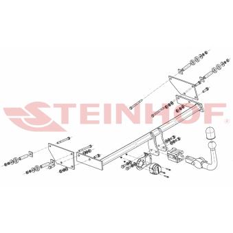 Dispositif d'attelage STEINHOF R-042 pour RENAULT MODUS 1.5 DCI - 65cv Dispositif d'attelage STEINHOF R-042 pour RENAULT MODUS 1.5 DCI - 65cv