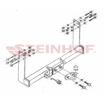 Dispositif d'attelage STEINHOF V-128 pour IVECO DAILY CITYS 414 NGT - 129cv