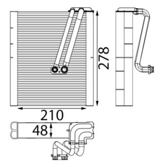 Évaporateur climatisation MAHLE [AE 252 000S]