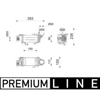 Refroidisseur d'air de suralimentation MAHLE CI 752 000P pour SEAT LEON 1.5 TSI - 131cv Refroidisseur d'air de suralimentation MAHLE CI 752 000P pour SEAT LEON 1.5 TSI - 131cv