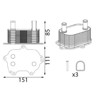Radiateur d'huile MAHLE [CLC 430 000S]