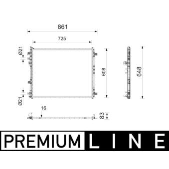 Radiateur, refroidissement du moteur MAHLE CR 2841 000P pour RENAULT LOGAN 2,0 dCi 110 - 110cv Radiateur, refroidissement du moteur MAHLE CR 2841 000P pour RENAULT LOGAN 2,0 dCi 110 - 110cv
