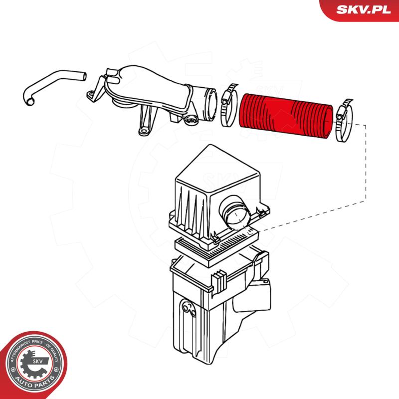 Tuyau d'aspiration, alimentation d'air ESEN SKV 24SKV429 - Visuel 2