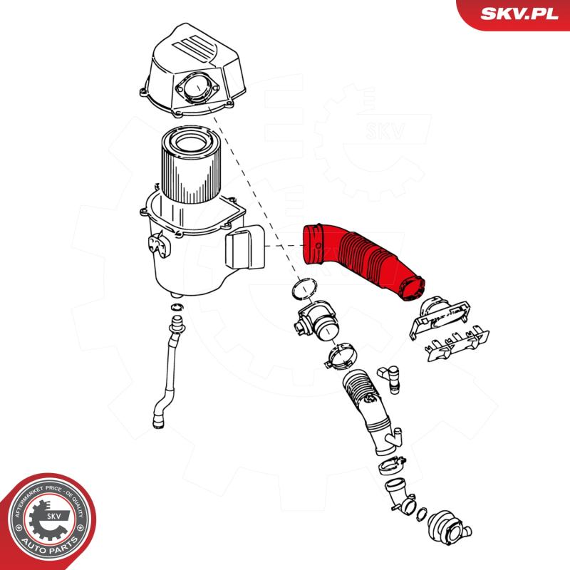 Tuyau d'aspiration, alimentation d'air ESEN SKV 24SKV430 - Visuel 2
