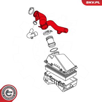 Gaine de suralimentation ESEN SKV 43SKV125 pour AUDI A3 S3 quattro - 224cv