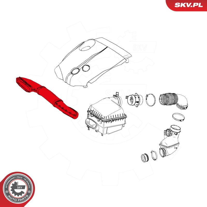 Tuyau d'aspiration, alimentation d'air ESEN SKV 43SKV909 - Visuel 1