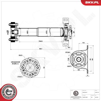 Arbre de transmission ESEN SKV 76SKV175