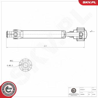 Arbre de transmission ESEN SKV 76SKV009 pour LAND ROVER FREELANDER 1.8 4x4 - 117cv
