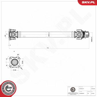 Arbre de transmission ESEN SKV 76SKV025 pour BMW X4 xDrive 20 d - 190cv