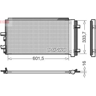 Condenseur, climatisation DENSO DCN05110 pour BMW X2 xDrive 25 e Plug-in-Hybrid - 220cv